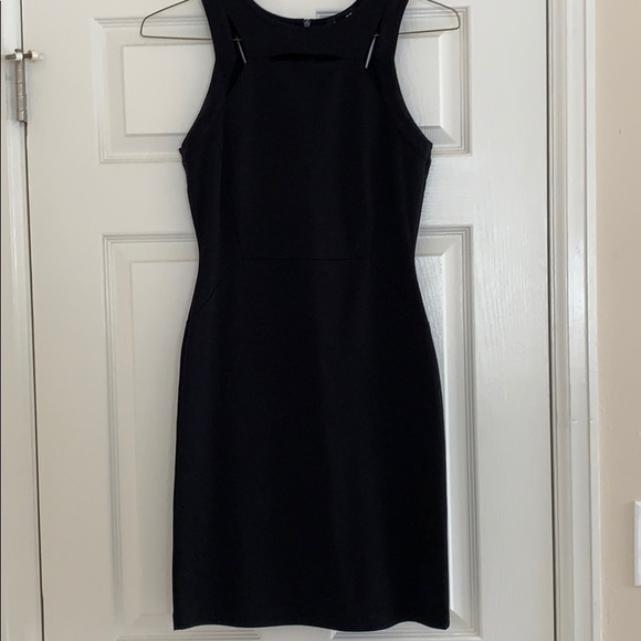 Black Trouve cut out midi dress, sz XS - Picture 1 of 5